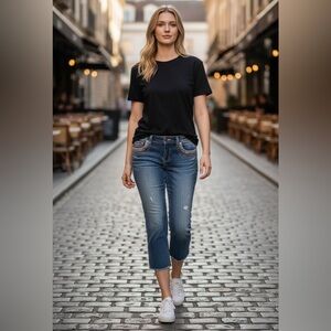 Miss Me Signature Cuffed Capri Jeans Size 30